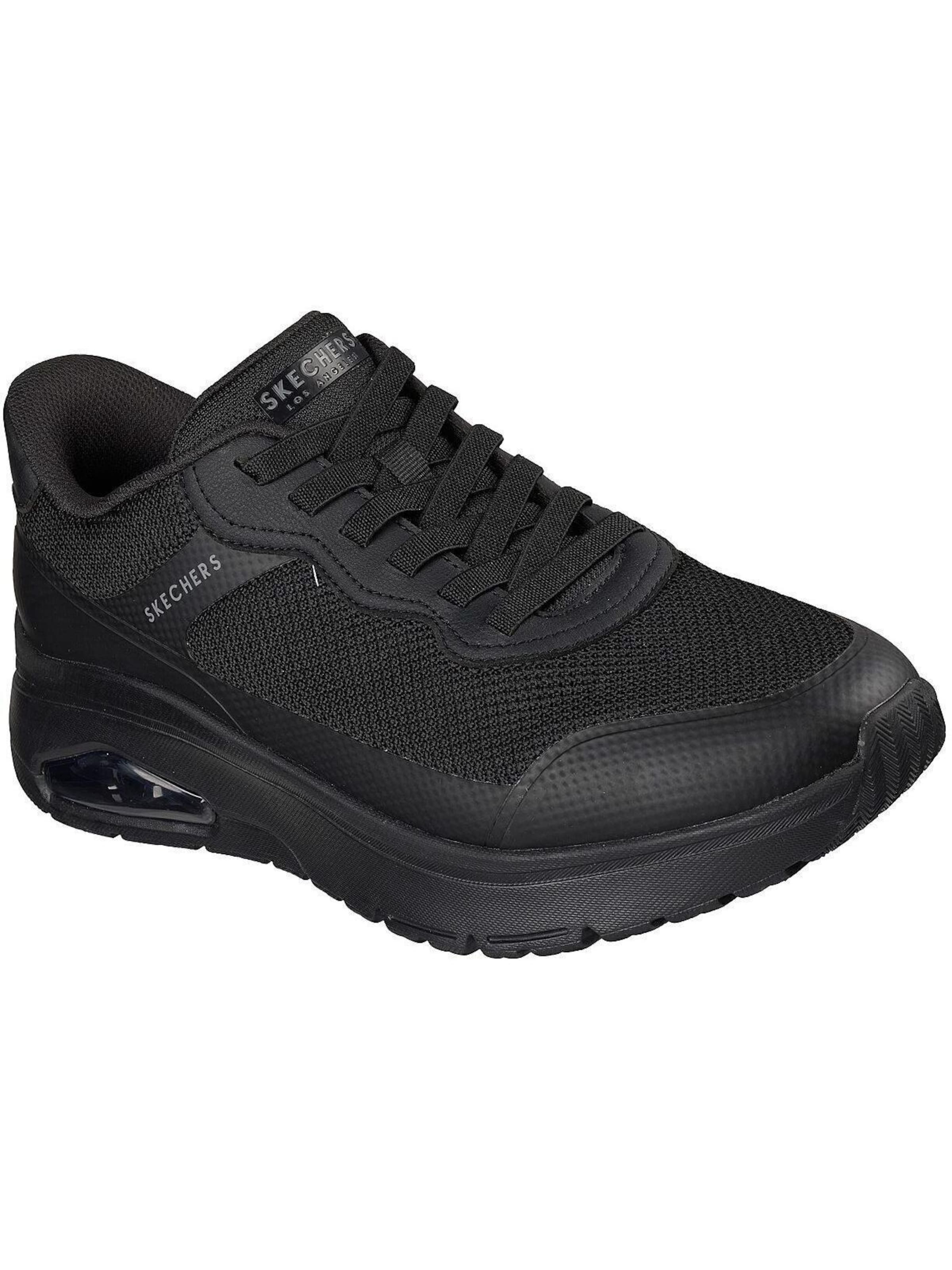 SKECHERS Sports shoe 'Uno Flex - Step N Knit' in Black: front