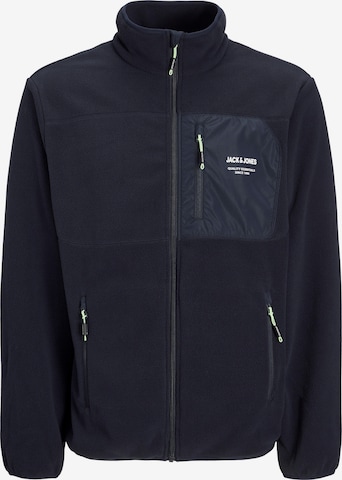 JACK & JONES Fleece Jacket 'JJTheo' in Blue: front