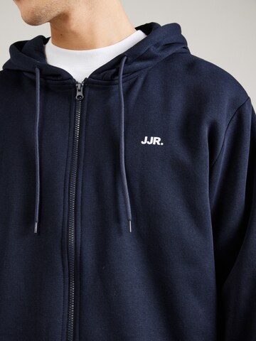 JJ Rebel - Sudadera con cremallera 'JREBREBEL' en azul