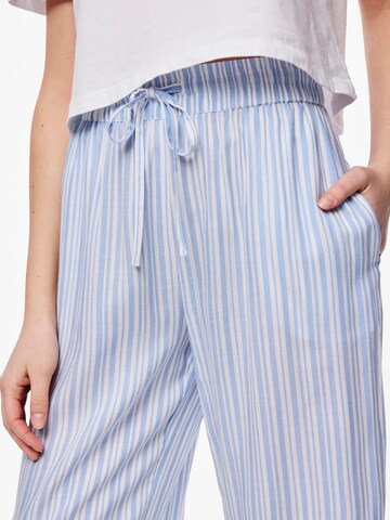 PIECES Loose fit Trousers 'ALVINA' in Blue