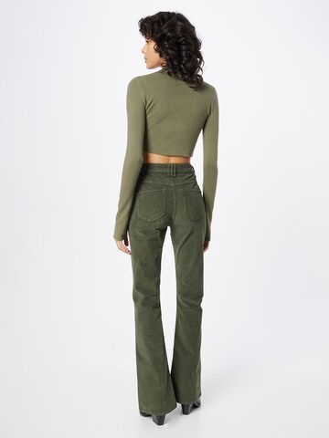 Ivy Copenhagen Flared Trousers 'Tara Flare Baby Cord' in Green