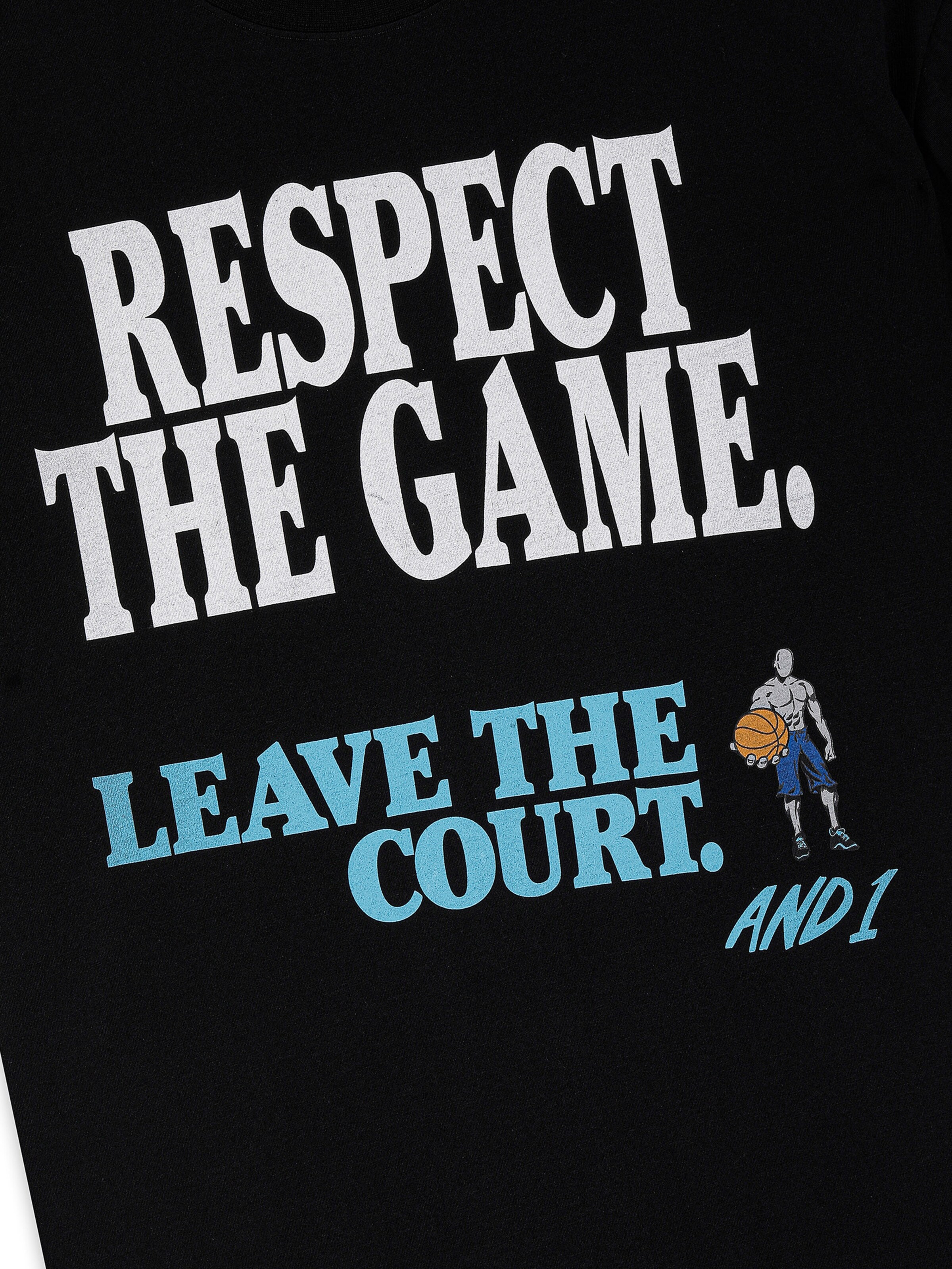 AND1 T-shirt 'Respect The Game' i svart