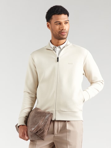 Veste de survêtement 'Skaz' BOSS en beige : devant