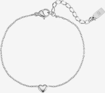 Braccialetto 'Bold Heart' di Hey Happiness in argento: frontale