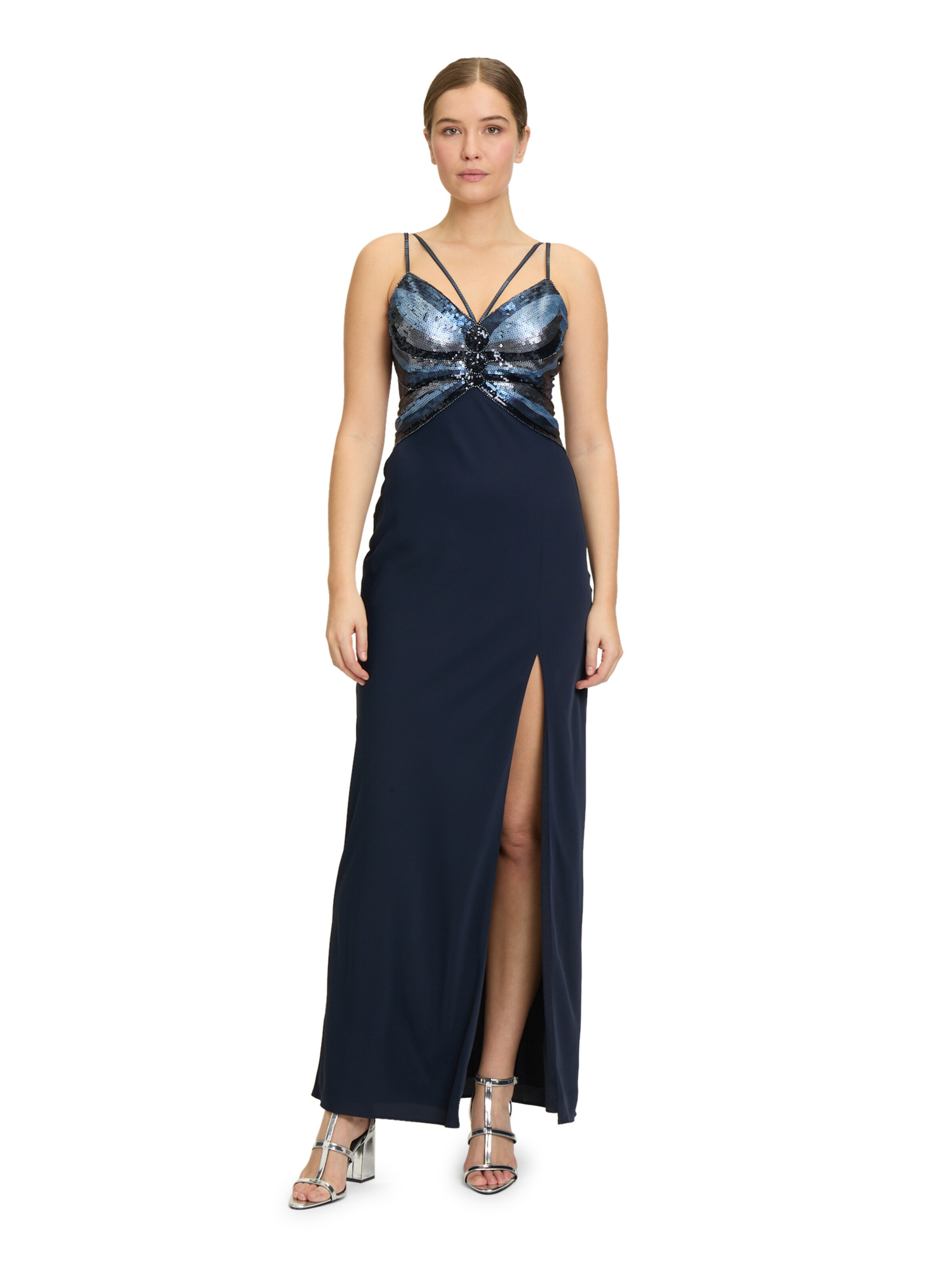 Robe de soirée Vera Mont en bleu : devant