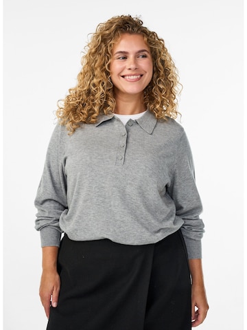 Zizzi Pullover 'Caella' in Grau