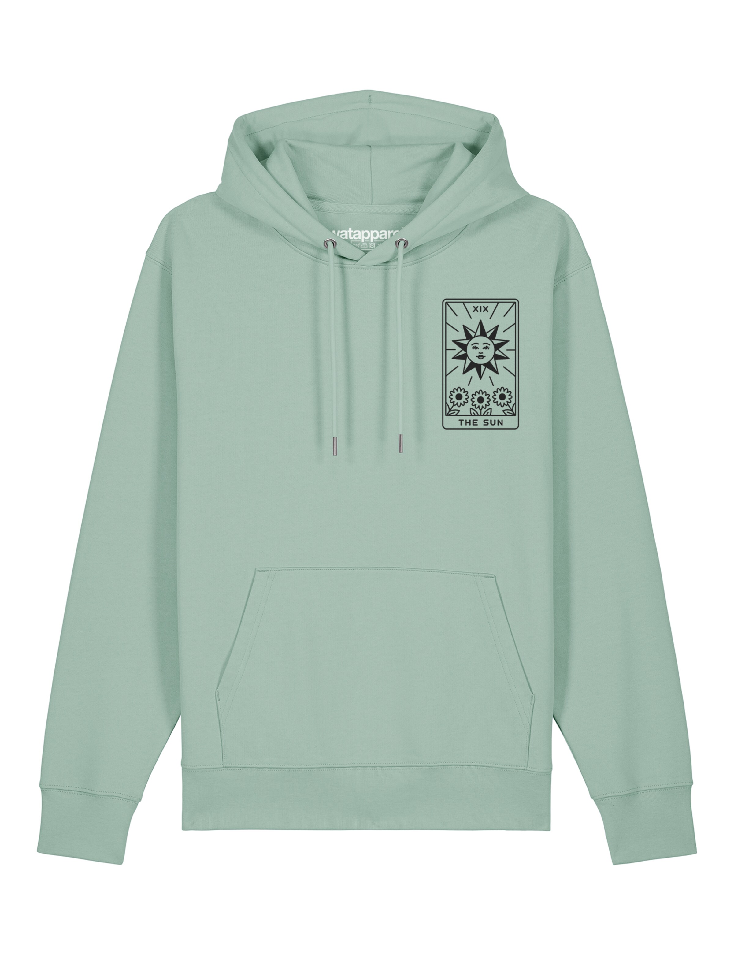 Sweat-shirt 'Tarot The Sun' Watapparel en vert : devant