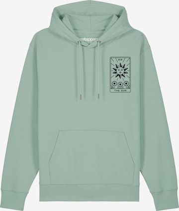 Felpa 'Tarot The Sun' di Watapparel in verde: frontale
