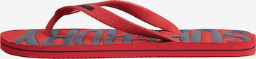 Superdry T-Bar Sandals in Red: front