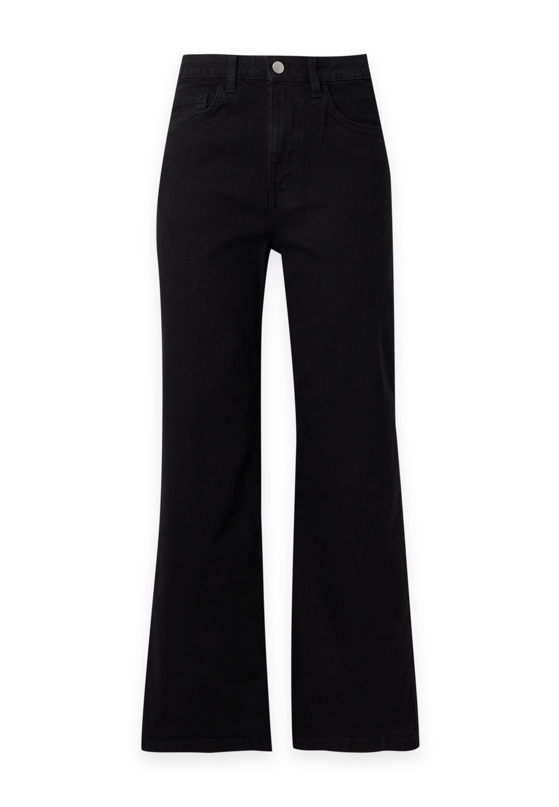 Vero Moda Petite Wide Leg Farkut 'VMTHEA' värissä musta: etupuoli