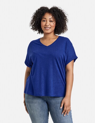 SAMOON Shirt in Blauw: voorkant