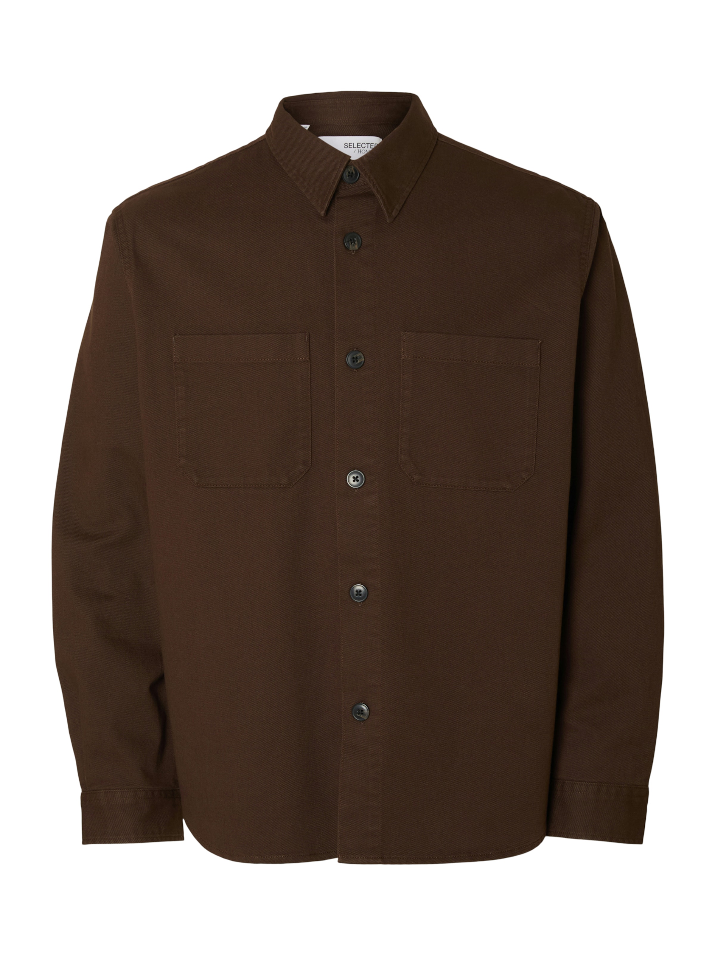 Camicia &#x27;SLHTRAVIS&#x27; di SELECTED in marrone: frontale