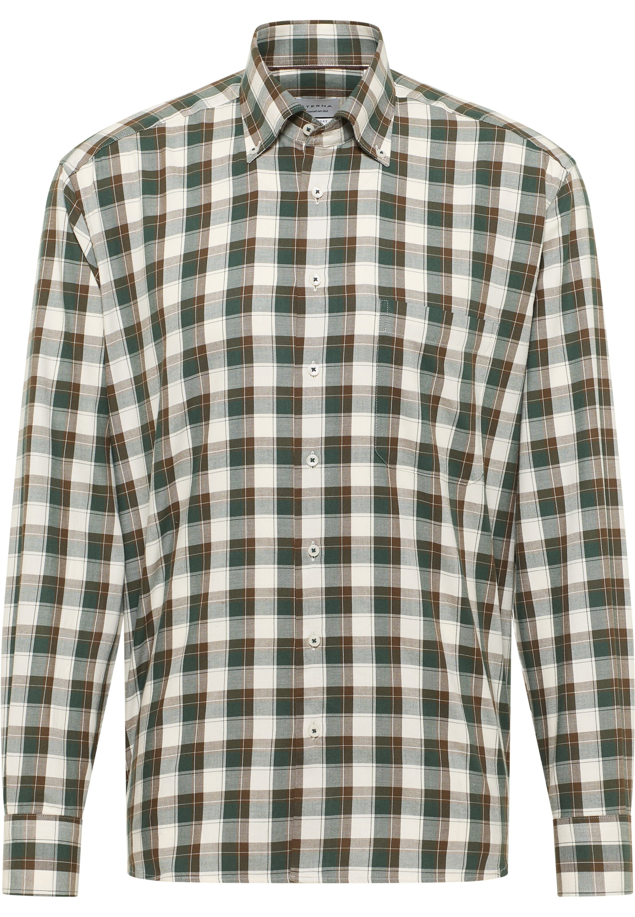 ETERNA Comfort fit Zakelijk overhemd in Groen: voorkant