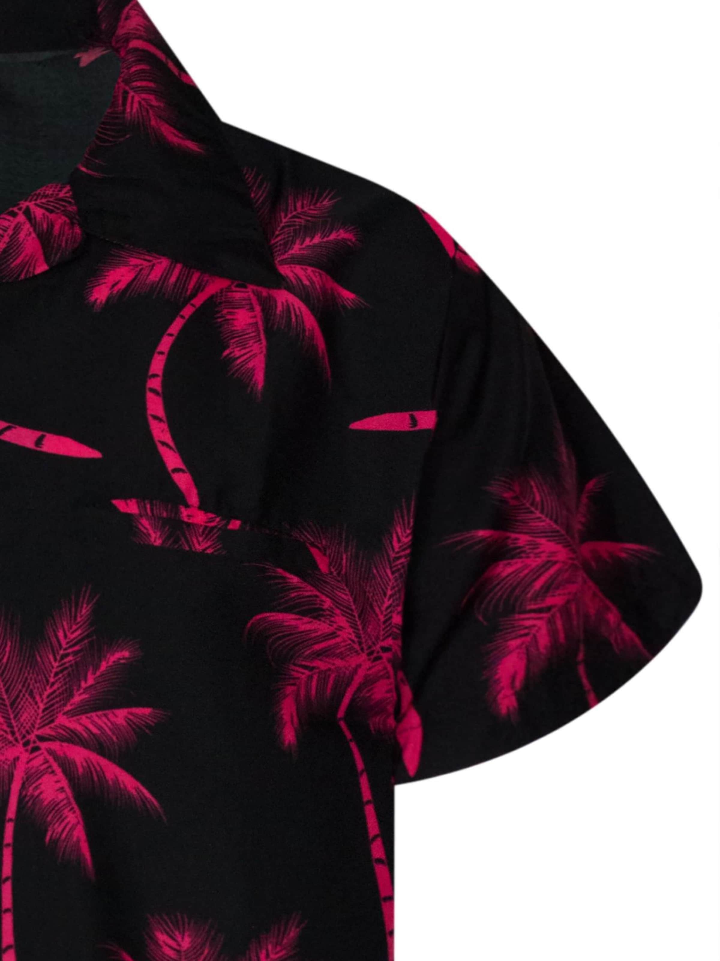 King Kameha Shirt 'Palmshadow' in Rood