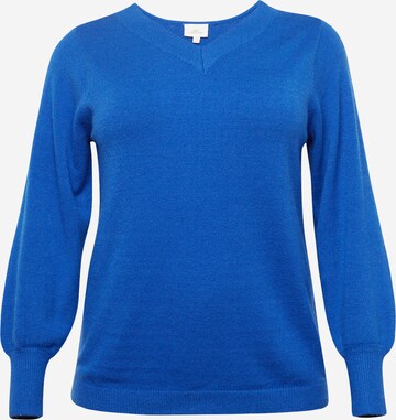 Pull-over 'IBI' ONLY Carmakoma en bleu : devant