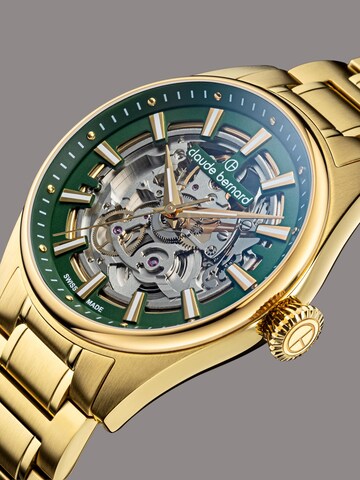 Claude Bernard Analog Watch 'Proud Heritage Automatic Skeleton' in Gold