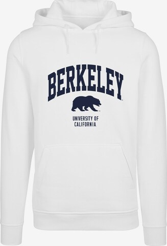 Merchcode Sweatshirt 'Berkeley University - Bear' in Wit: voorkant