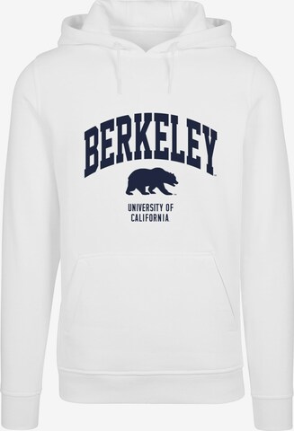 Sweat-shirt 'Berkeley University - Bear' Merchcode en blanc : devant