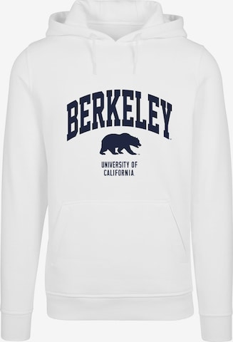 Sweat-shirt 'Berkeley University - Bear' Merchcode en blanc : devant