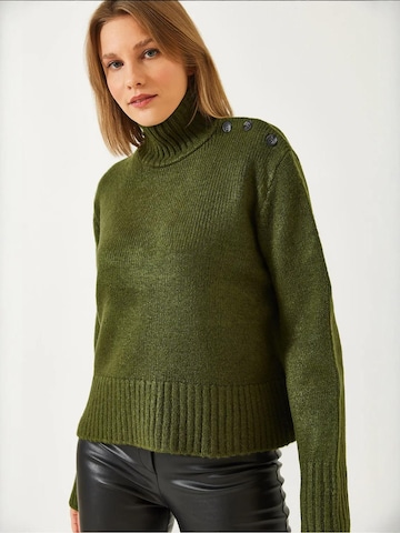 Bianco Lucci Oversized trui in Groen