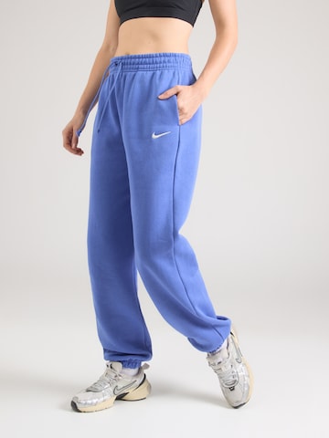 Tapered Pantaloni 'Phoenix Fleece' de la Nike Sportswear pe albastru: față