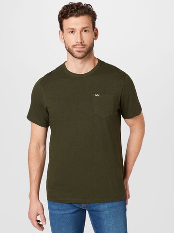 Michael Kors Shirt 'SLUB' in Green: front