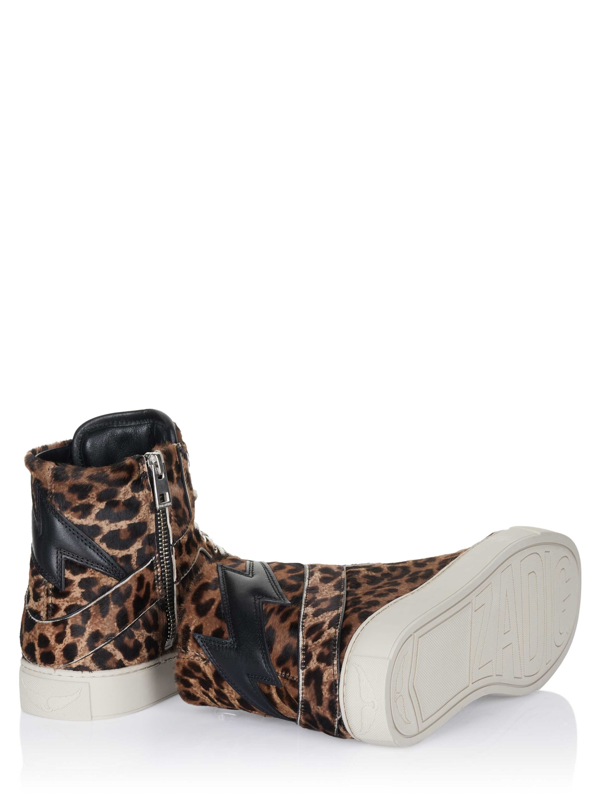 Zadig & Voltaire High-top trainers 'Zadig & Voltaire HIGH FLASH Sneaker leopard' in Brown