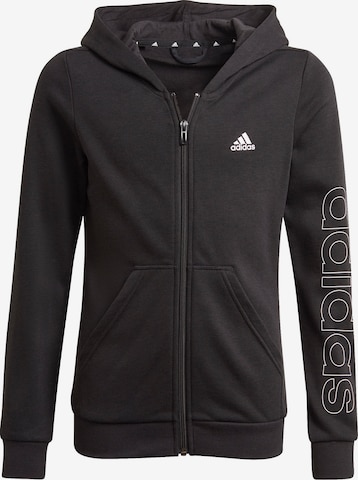 ADIDAS SPORTSWEAR Sportsweatjacke 'Essentials ' in Schwarz: predná strana