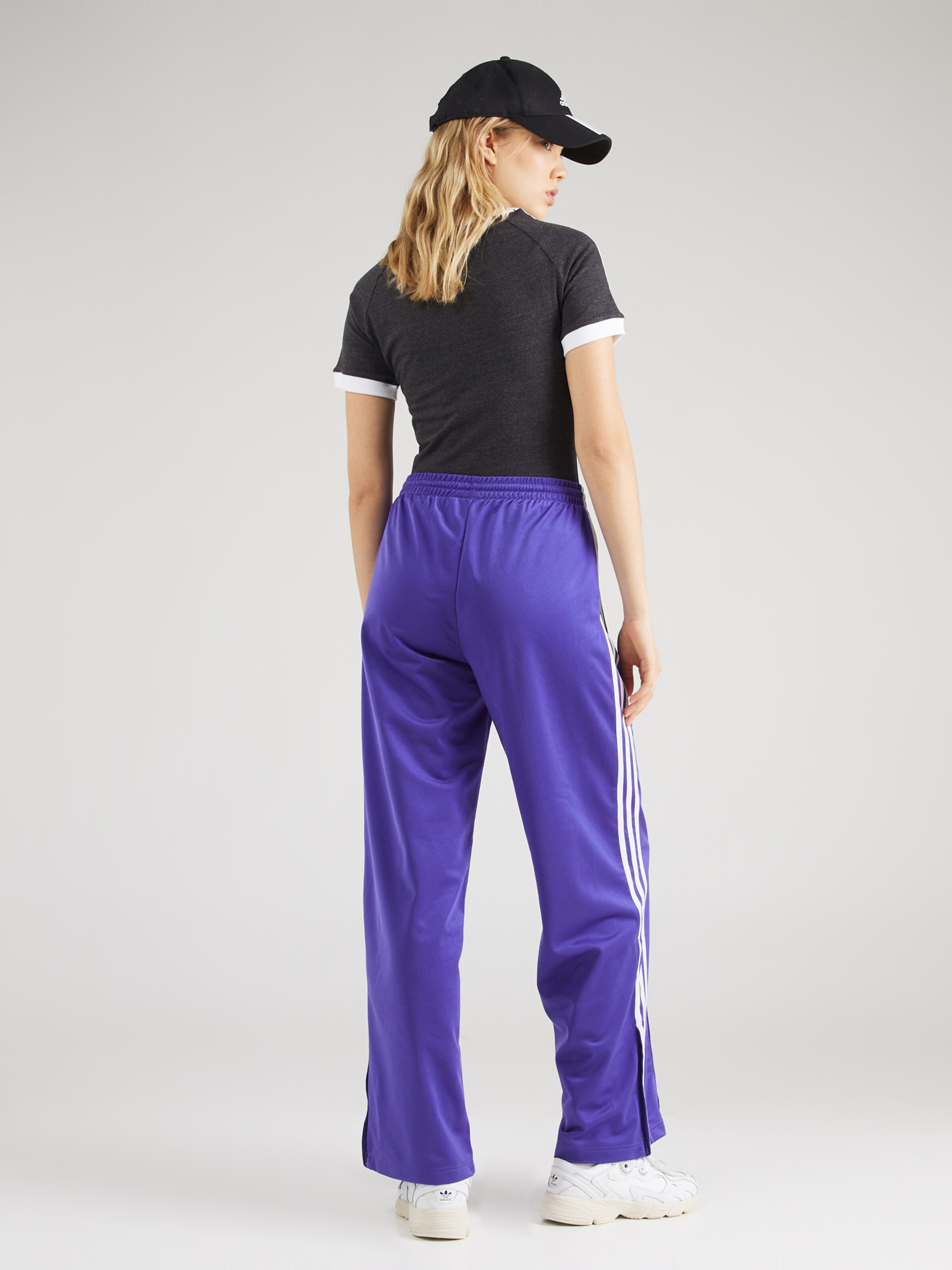 Adidas firebird purple pants sale