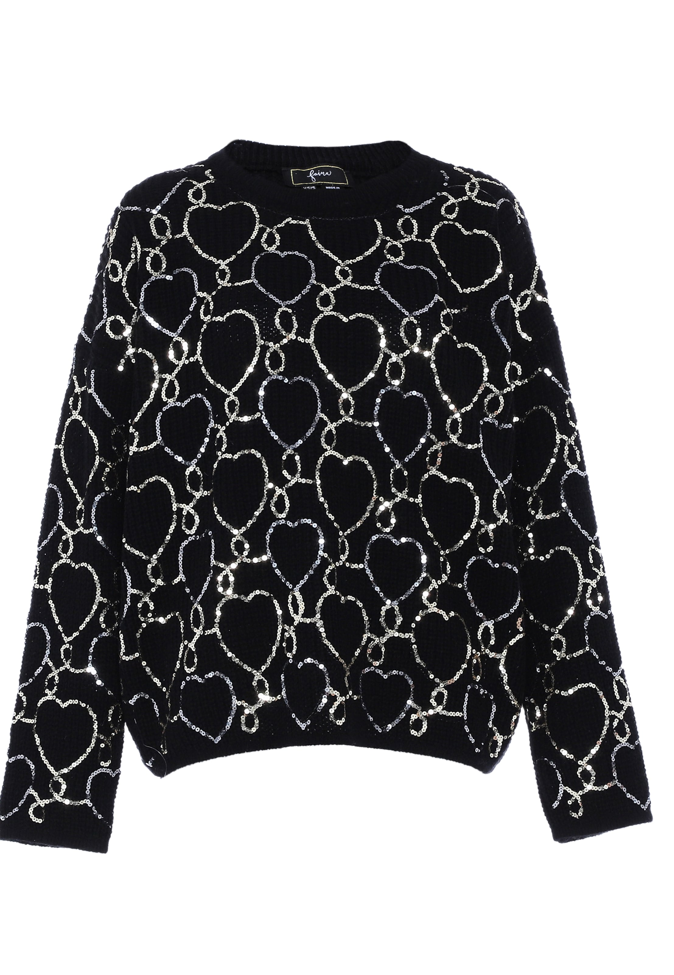 faina Pullover in Schwarz: Vorderseite