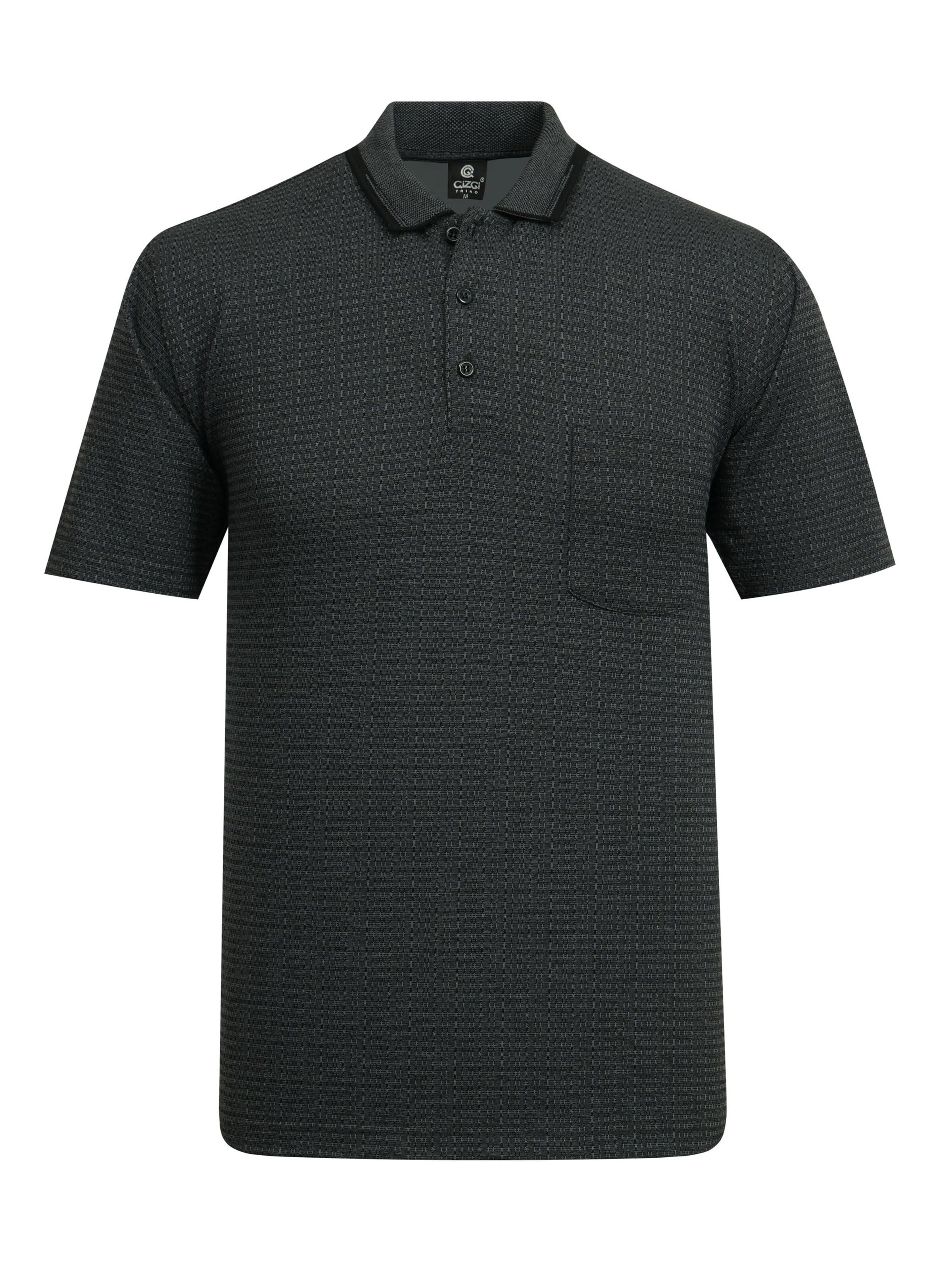 Cizgi Triko Shirt‌‌ in Schwarz: Vorderseite