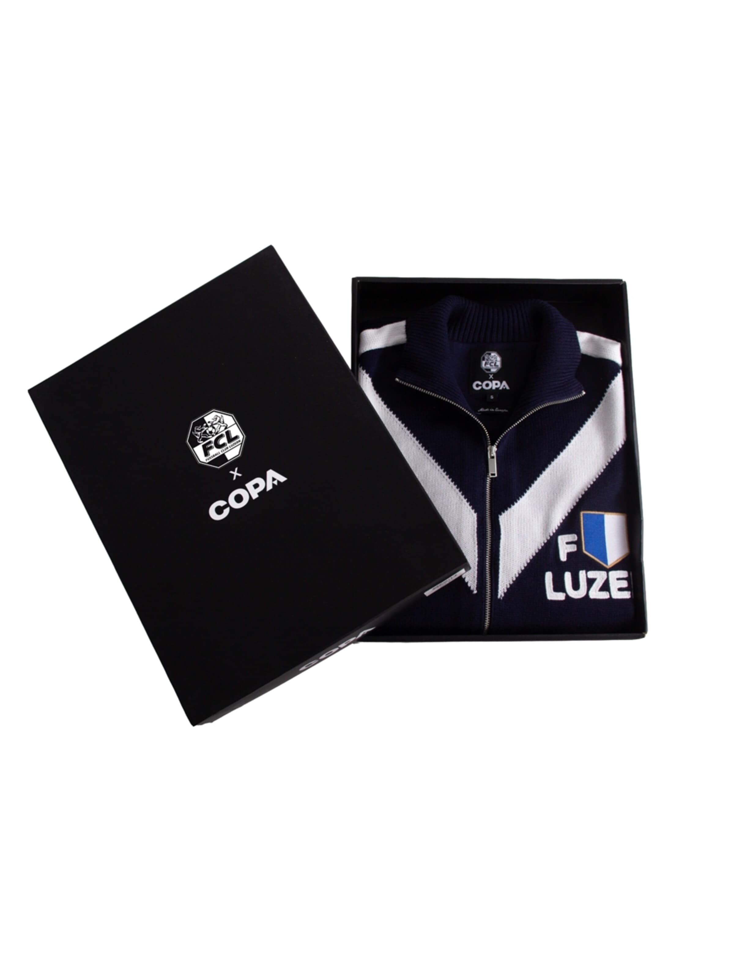 COPA FOOTBALL Sportjas 'FC Luzern 1959 - 60 Retro Voetbaljack' in Blauw