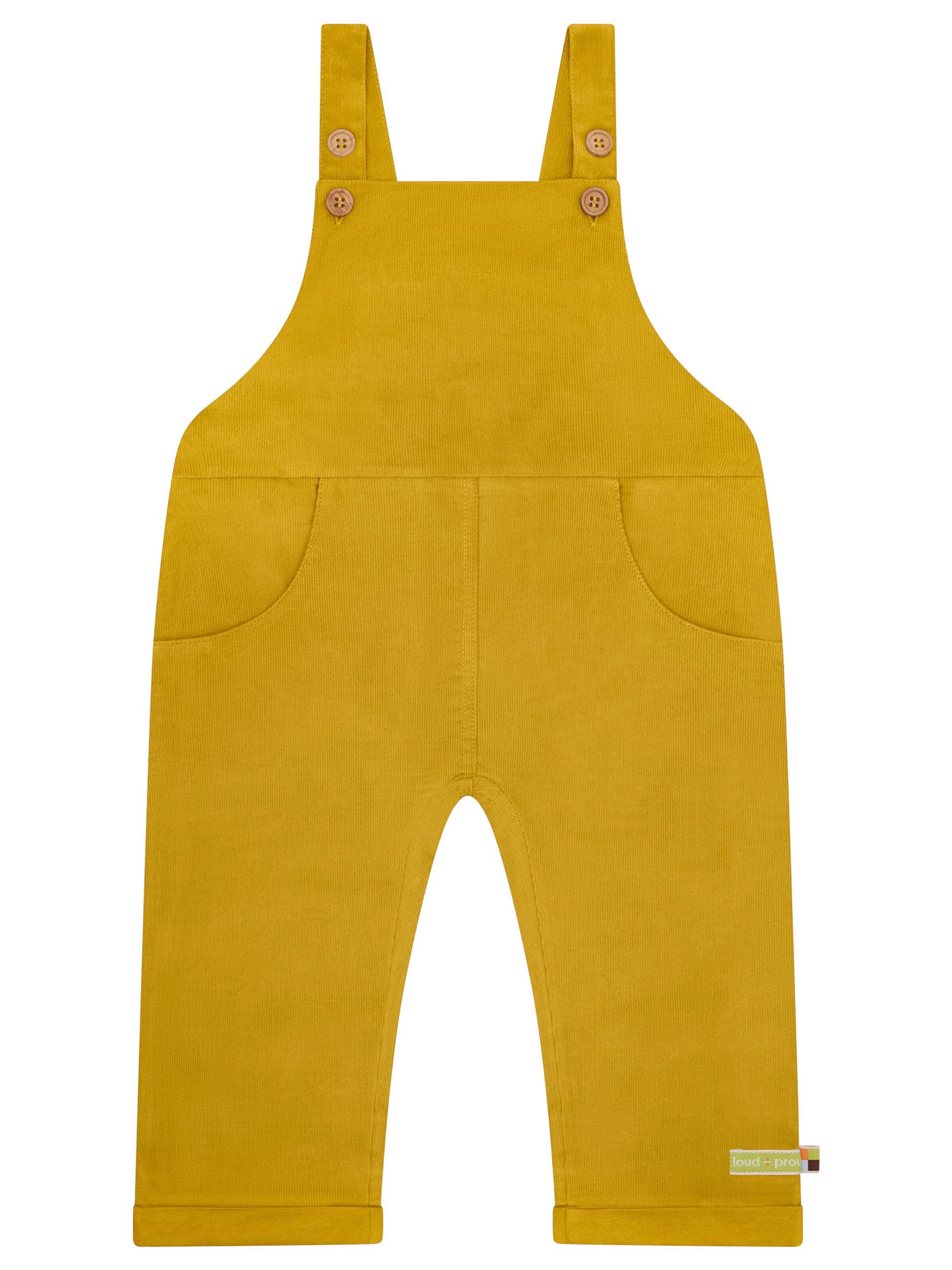 loud + proud Regular Overalls in Yellow: front