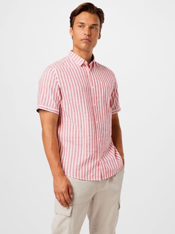 raudona TOM TAILOR Standartinis modelis Marškiniai: priekis