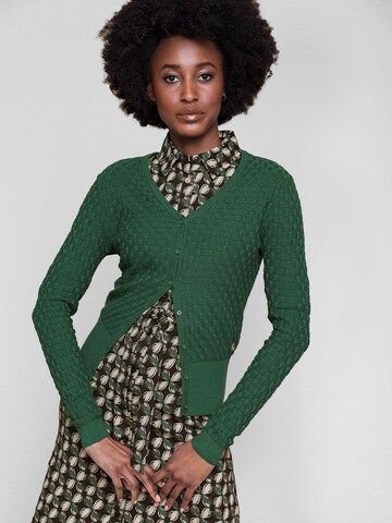 4funkyflavours Knit Cardigan 'Can't Wait For Love' in Green: front