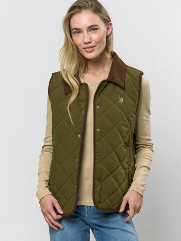 U.S. POLO ASSN. Vest ' Mendy ' in Grün: Vorderseite