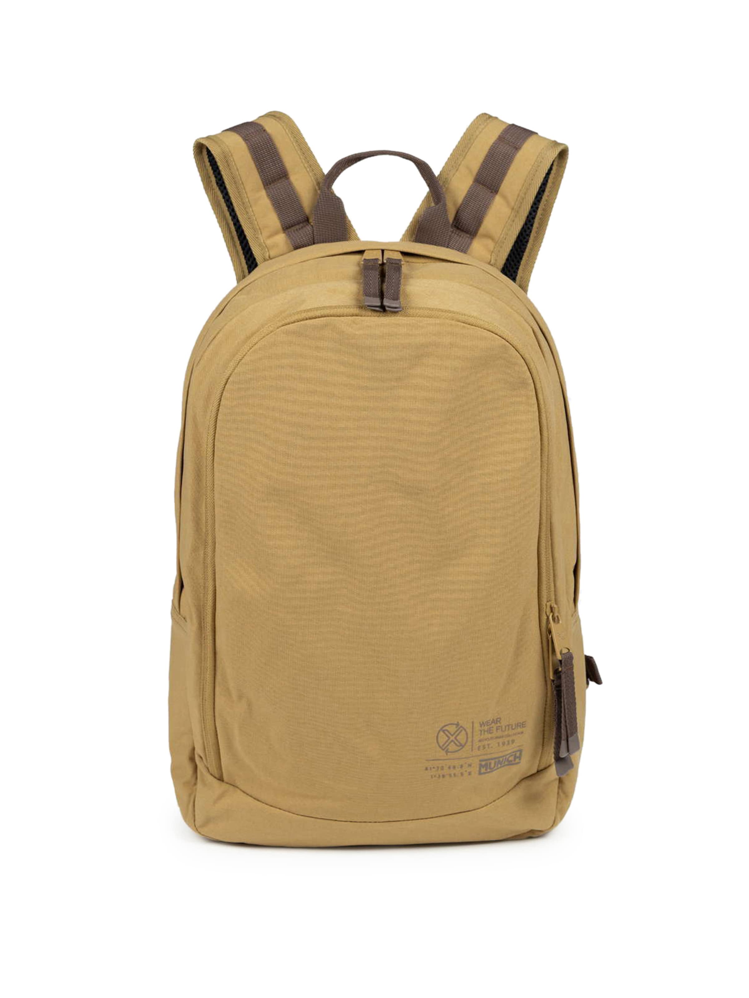 MUNICH Rygsæk ' TECA RECYCLED ' i brun: forside