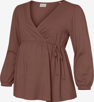 Camicia da donna 'MLKalyna' di MAMALICIOUS in marrone: frontale