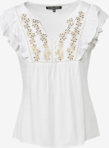 KOROSHI - Blusa em branco: frente