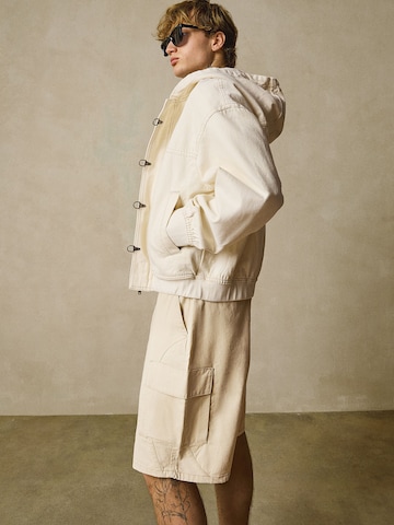 Wide Leg Pantalon cargo Bershka en beige