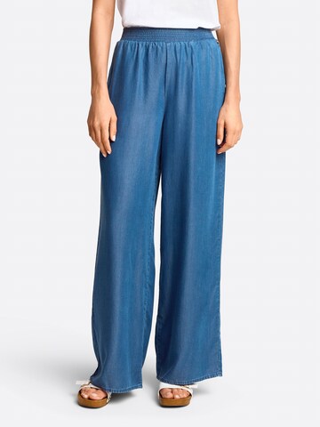 Rich & Royal Wide leg Trousers in Blue: front