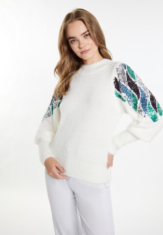 IZIA Sweater 'Gaya' in White: front