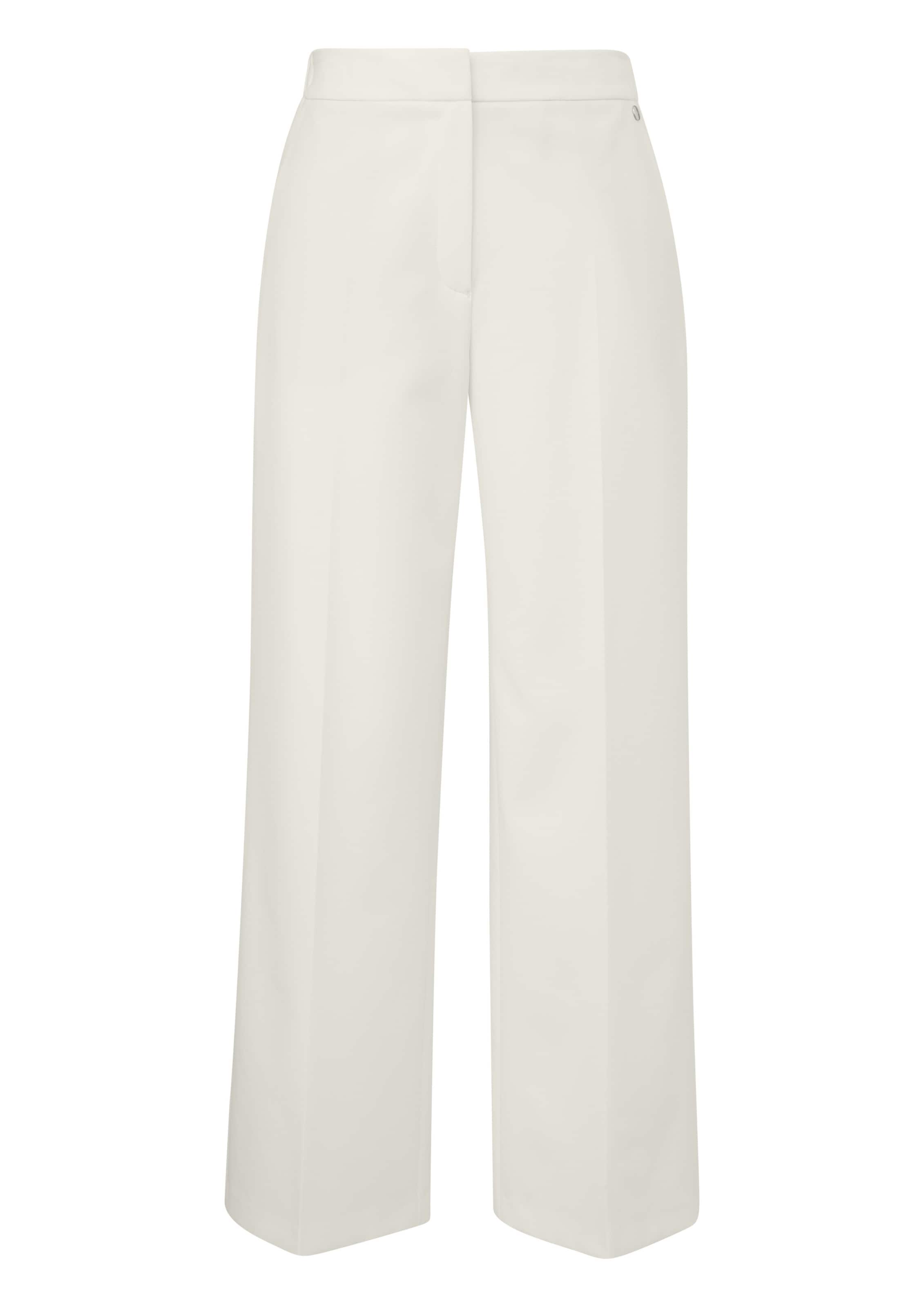 s.Oliver Zvonové kalhoty Kalhoty s puky – béžová: přední strana