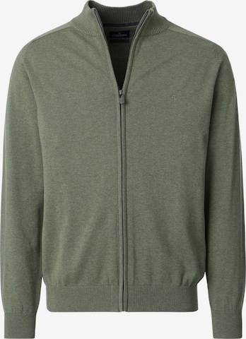 CASAMODA Strickjacke 'Basic' in Grün: Vorderseite