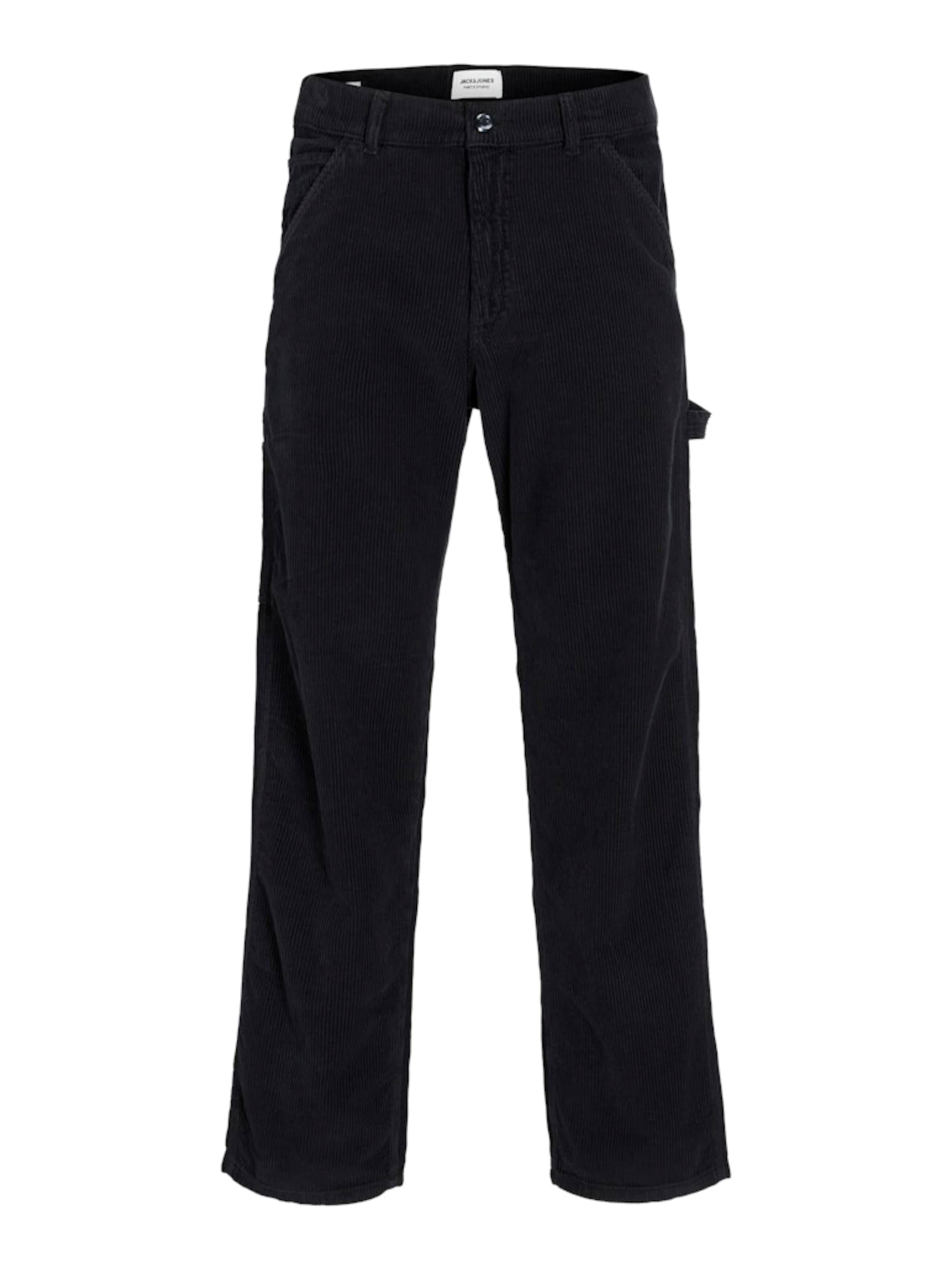 JACK & JONES - regular Pantalón 'JPSTEDDIE JJCARPENTER' en negro: frente