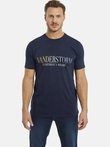 Jan Vanderstorm Shirt ' Bergthor ' in Blauw: voorkant