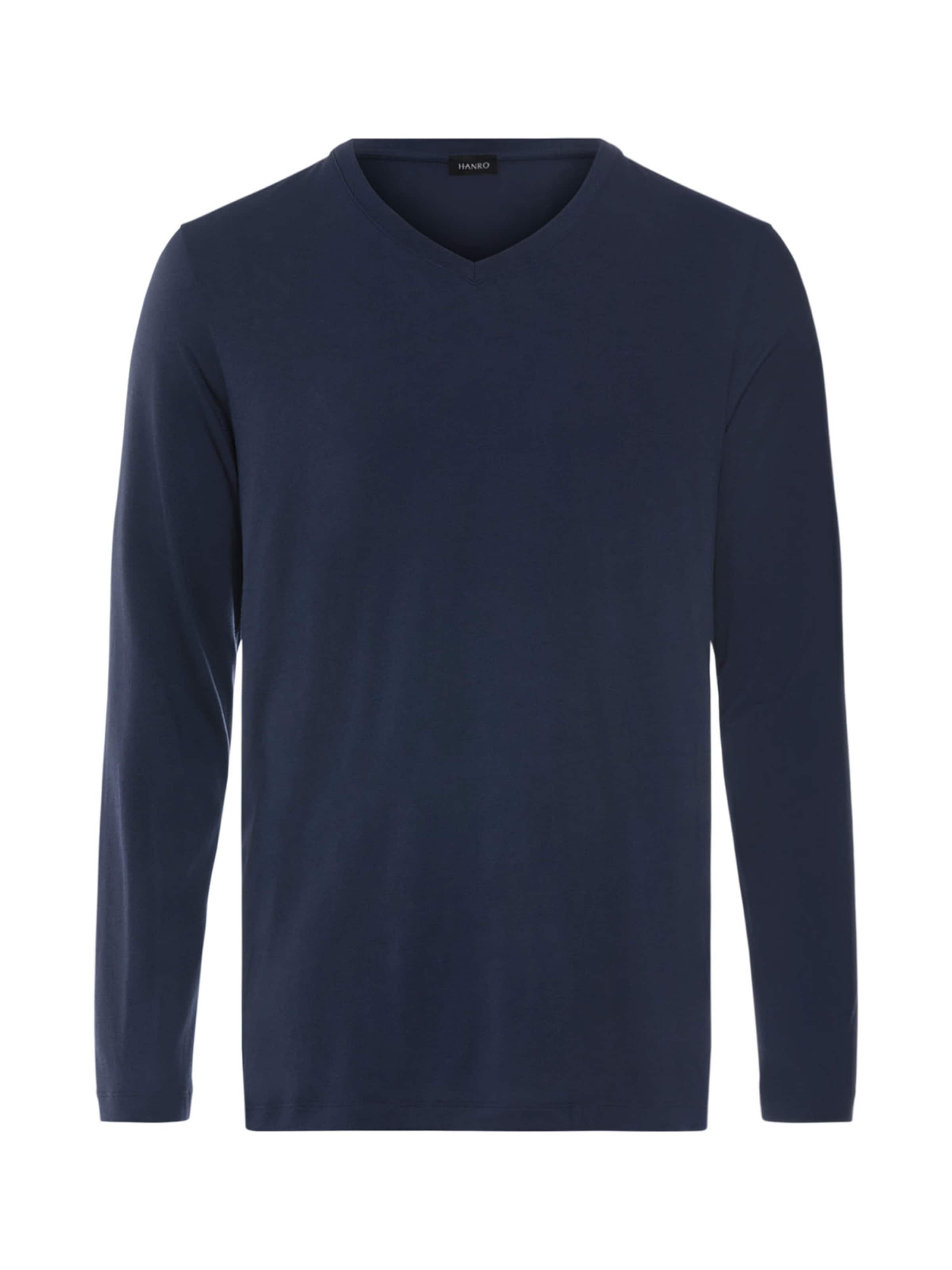 Hanro Shirt ' Night & Day ' in Blauw: voorkant