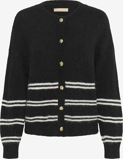 CULTURE Gebreid vest 'Bernie Cacheia' in de kleur Zwart / Wolwit, Productweergave
