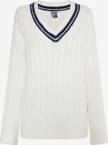 DreiMaster Maritim Sweater 'Boundry' in White: front