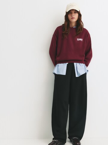 Pull&Bear Sweatshirt 'LOS ANGELES' in Rot